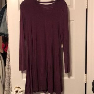 Light purple soft shirt dress